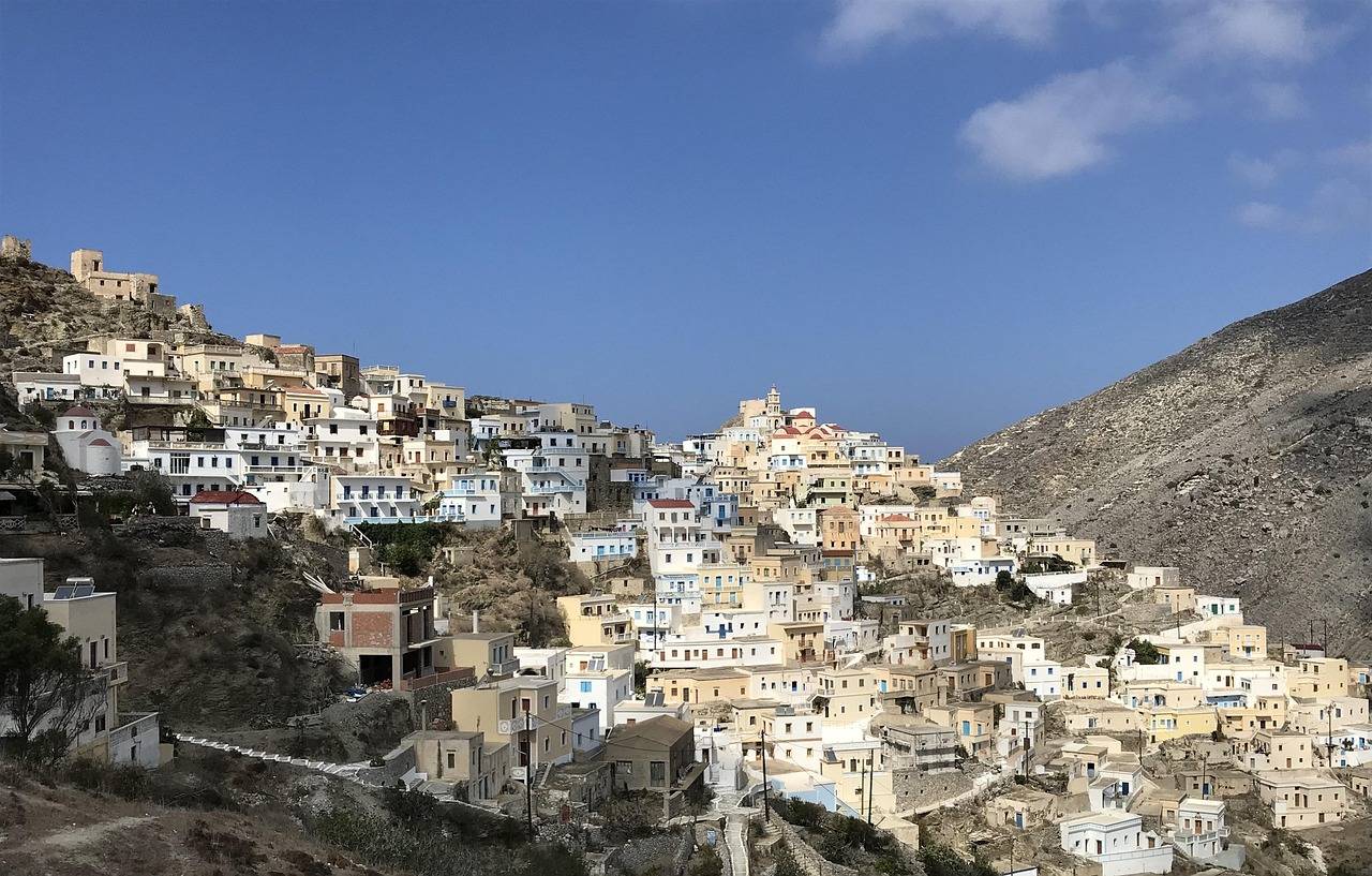 Horská vesnice Olympos na Karpathu